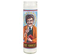 Kurt Vonnegut Secular Saint Candle - 8.5 Inch Glass Prayer Votive - Made in The USA