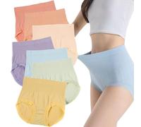 KURTIK High Waisted Tummy Tuck Hip Lifting No Trace Panties,7PCS Stretch Butt-Lifting Seamless Underwear Briefs for Women,Comfort Lifting Seamless Underwear Briefs for Women (7PCS,L(40-70kg))