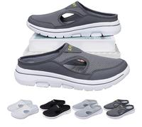 KURTIK Orthowalkway Men's Comfort Breathable Support Sports Sandals,Non Slip Orthopedic Sneakers Walking Slip On,Non Slip Breathable Orthopedic Sneakers,with Arch Support Sandals (Dark Grey,38 EU)