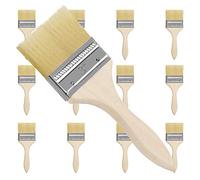 Kurtzy 12 Pack of Paint Brushes - Brush Head 76.2mm (3 inches) & Overall Brush Size 20cm (7.87 inches) - Suitable for Messy Jobs That Involve Chip Painting, Silicon, Gesso, Staining, Varnishes, Glues