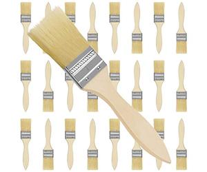 Kurtzy 24 Pack of Paint Brushes - Brush Head 38.1mm (1.5 inch) & Overall Brush Size 17.5cm (6.89 inches) Suitable for Messy Jobs That Involve Chip Painting, Silicon, Gesso, Staining, Varnishes, Glues