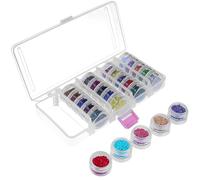 Kurtzy 25 Pcs Inner Bead Storage Organiser Box with Removable Compartment Containers & Lids - 5 Stacks of 5 Pots - Diamond Dot Painting Beads, Jewellery, DIY Nail Art, Earrings, Glitter & Embroidery
