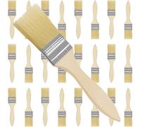 Kurtzy 25 Pack 1.5 Inch/3.81cm Chip Paint Brushes - Professional Wooden Handle Paintbrush Set for Paint, Stains, Varnishes, Glues and Home DIY