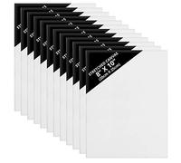 Kurtzy Blank Canvas (12 Pack) - 20 x 25cm (8 x 10 inches) - Pre Stretched Canvas Panel Boards - Suitable for Acrylic and Oil Painting Also for Sketching and Drawing