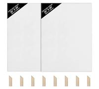 Kurtzy Blank Canvas (2 Pack) - 90 x 120cm (36 x 48 inches) - Extra Large Pre Stretched Canvas Panels with Wooden Wedges - Suitable for Acrylic and Oil Painting Also for Sketching and Drawing