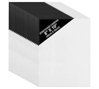 Kurtzy Canvas 24 Pack - 20 x 25cm (8 x 10 inches) - Pre Stretched Cotton Canvas Boards - Oil & Acrylic Painting, Sketching, Drawing