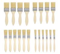 Kurtzy Chip Paint Brushes (20 Pack) - 5.08, 3.81, 2.54 and 1.27cm (2, 1.5, 1 and 0.5 inch) Sizes - Professional Wooden Handle Paintbrush Set for Paint, Stains, Varnishes, Glues and Home DIY