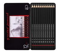 Kurtzy Drawing Sketching 12 shade Pencil Set B 2B 3B 4B 5B 6B 7B 8B HB H 2H F