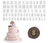 Kurtzy Small Alphabet Cookie Cutters (64 Pack) - A-Z in Uppercase & Lowercase with 12 Symbols - Food Safe Letter Cutter Moulds for Fondant, Cake Decorating, Baking, Biscuits, Icing and Sugarcraft