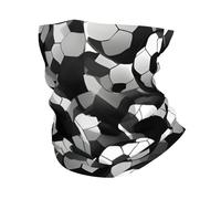 kurue Black White Soccer Ball Multi-Functional Sports Neck Gaiter - Ice Cooling, Face Mask & More | Essential Summer Accessory