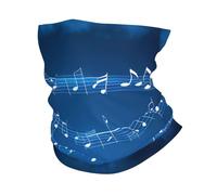 kurue Blue Musical Notes Multi-Functional Sports Neck Gaiter - Ice Cooling, Face Mask & More | Essential Summer Accessory