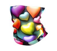 kurue colorful Rainbow Hearts Multi-Functional Sports Neck Gaiter - Ice Cooling, Face Mask & More | Essential Summer Accessory