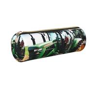 kurue Company Farm Tractor Case Leather Pen Bag Slim Pencil Pouch Lovely Stationery Bag Portable Cosmetic Bag Zipper Organizer Bag