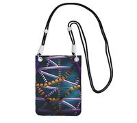 kurue DNA Chain Photo Print Small Crossbody Shoulder Bag, Cell Phone Bag Wallet Purses with Adjustable Strap for Women, Black, One Size