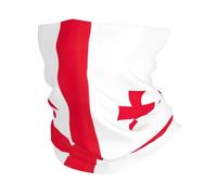 kurue Flag of Georgia Multi-Functional Sports Neck Gaiter - Ice Cooling, Face Mask & More | Essential Summer Accessory
