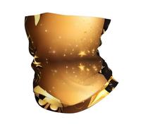 kurue Gold Musical Note with Fallen Shiny Star Multi-Functional Sports Neck Gaiter - Ice Cooling, Face Mask & More | Essential Summer Accessory