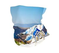 kurue Greek Island sea View Multi-Functional Sports Neck Gaiter - Ice Cooling, Face Mask & More | Essential Summer Accessory
