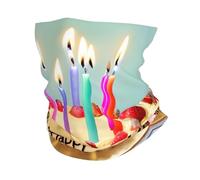 kurue Happy Birthday Big Cake Multi-Functional Sports Neck Gaiter - Ice Cooling, Face Mask & More | Essential Summer Accessory