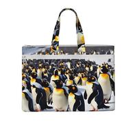 kurue Happy Penguins 10.6 * 15 Inch Handheld Bag 2 Zipper Pockets Generous Capacity for Files - Ideal for dy and TravelWork,Stu