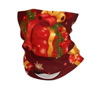 kurue Merry Christmas Snowman Multi-Functional Sports Neck Gaiter - Ice Cooling, Face Mask & More | Essential Summer Accessory
