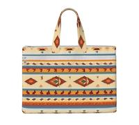 kurue Native American 10.6 * 15 Inch Handheld Bag 2 Zipper Pockets Generous Capacity for Files - Ideal for dy and TravelWork,Stu