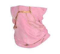 kurue Pink Marble Texture Multi-Functional Sports Neck Gaiter - Ice Cooling, Face Mask & More | Essential Summer Accessory