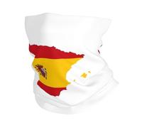 kurue Spanish Flag Map Multi-Functional Sports Neck Gaiter - Ice Cooling, Face Mask & More | Essential Summer Accessory