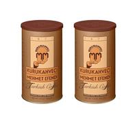 KURUKAHVECI MEHMET EFENDI Turkish Coffee, Arabica Beans, Roasted Ground,Rich Aroma, Fresh, Medium to Heavy-bodied, Original Taste Since 1871 (17.6 OZ / 500 Gr) Pack of 2