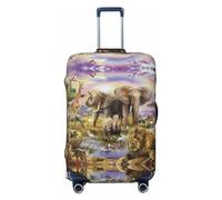 Kururi Wild Animals Print Suitcase Cover Travel Luggage Protector Cover Trolley Case Cover Suitable For Travel Business Trip Xl