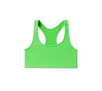 Kurve Girl’s Stretchy Crop Racerback Undershirt Training Sports Bra, UV Protective Fabric, UPF 50+, Made in USA, Neon Green, 9-14 Years