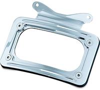 Kuryakyn 3157 Motorcycle Accessory: Curved License Plate Mount for 2010-19 Harley-Davidson Motorcycles, Chrome