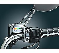 Kuryakyn 4219 Motorcycle Accent Lighting Accessory: LED Battery Gauge Indicator Display, Universal Fit for 12V Applications, Chrome