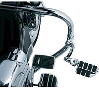 Kuryakyn 4575 Motorcycle Foot Controls: Longhorn Offset Dually Highway Pegs with Magnum Quick Clamps for 1-1/4" Engine Guards/Tubing, Chrome, 1 Pair