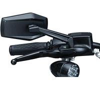 Kuryakyn 5919 Motorcycle Handlebar Accessory: Hex Rear View Side Mirrors, Satin Black, 1 Pair