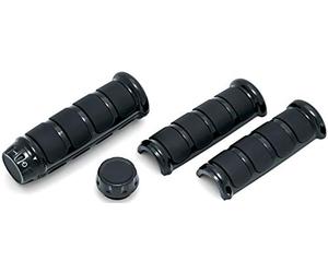 Kuryakyn 6781 Motorcycle Handlebar Accessory: ISO Grips for Harley-Davison Motorcycles with Heated Grips, Gloss Black, 1 Pair