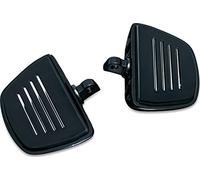 Kuryakyn 7578 Motorcycle Foot Control Component: Premium Mini Board Floorboards with Male Mount Adapters, Gloss Black, 1 Pair