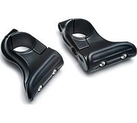 Kuryakyn 7633 Motorcycle Accessory: Universal Toe Rest Cruise Pegs for Motorcycles with 1-1/4" Round Engine Guards, Satin Black, 1 Pair