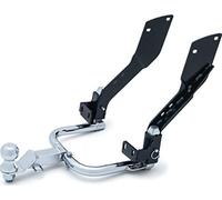 Kuryakyn 7657 Motorcycle Accessory: Receiver Hitch with 1-7/8" Diameter Trailer Hitch Ball for 2014-19 Harley-Davidson Touring Motorcycles, Black/Chrome