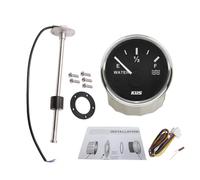 KUS 52mm Water Level Meter 0-190ohm Signal with Backlight with 225mm Water Level Sending Unit Sensor 5 Holes Assembly