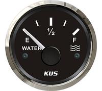 KUS Water Level Gauge Meter Indicator 0-190ohm With Backlight 12V/24V 52MM(2") (Black)