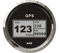 KUS Waterproof Digital GPS Speedometer with Backlight for Boat Yacht Boat 85mm 9-32V (Black)