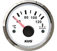 KUS Waterproof Water Temperature Temperature Gauge Indicator Meter 40-120℃ with Backlight 12V/24V 52mm