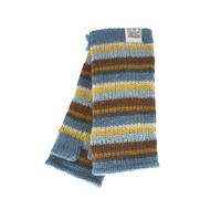 Kusan 100% Wool Knitted Stripe Handwarmers (Denim)
