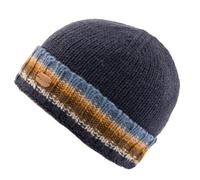 Kusan 100% Wool Ribbed Pull On Beanie Hat PK1811 (Blue)