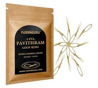 Kusha Darbha Grass 3 Pul Pavithram | 11 Pcs | 4" | Sacred Darbai Loop Ring