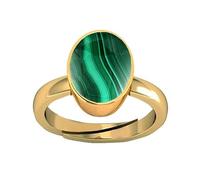 KUSHMIWAL GEMS Natural Malachite Quality 4.25ct 3.55ct Natural Malachite Gold Ring without Heating for Women Men Metal Malachite Metal Malachite Metal Malachite Metal Malachite