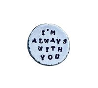 KUSIAPA Heartfelt Pewter Pocket Tokens,Hand Stamped Pewter Pocket Token,Personalized Hand Stamped Pewter Pocket Token Keepsake (I'm Always With You)
