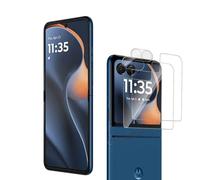 KUSINHOKA 2 Pack Screen Protector for Motorola Razr 60 + 2 Pack Camera Lens Protector,Scratchproof,Bubble Free,Easy Installation,HD Fingerprint Unlock Full Coverage Flexible TPU Screen Protector Film