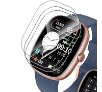 KUSINHOKA 3 Pack Screen Protector for HUAKUA Smart Watch/HUAKUA D3 1.85 inch,HD Clear Scratch Resistant Bubble Free Easy Installation，Ultra Thin TPU Full Coverage Flexible Soft Film,Transparent