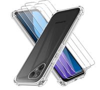 KUSINHOKA Case Compatible with Fairphone 5 + 3 Pack Screen Protector,Ultra Transparent,Drop Proof,Anti Scratch Thin Slim Soft TPU Silicone Clear Cover,Transparent